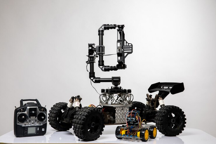 Foto grátis carro de estilo robô com joystick