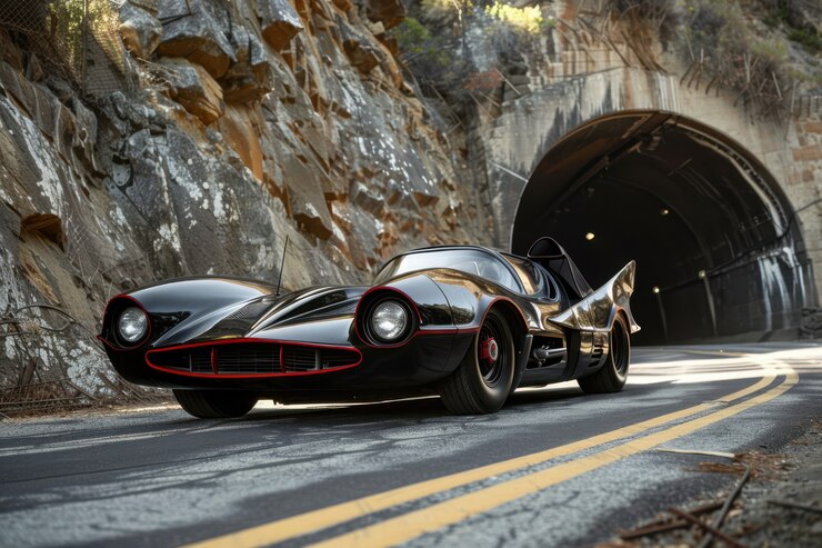 Foto grátis carro de super-herói em estilo vintage