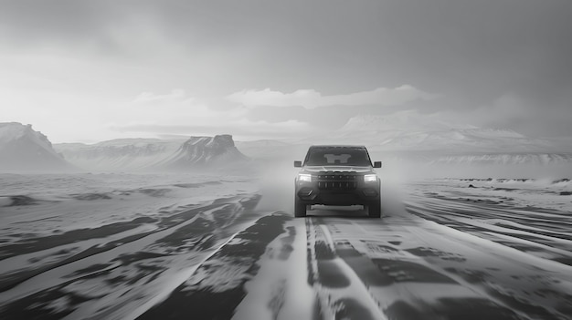 Carro off-road no deserto