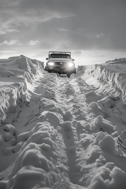 Carro off-road no deserto