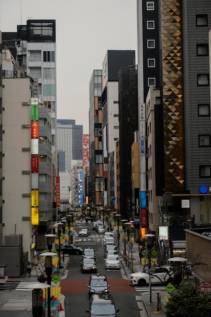 Carros na rua do japão