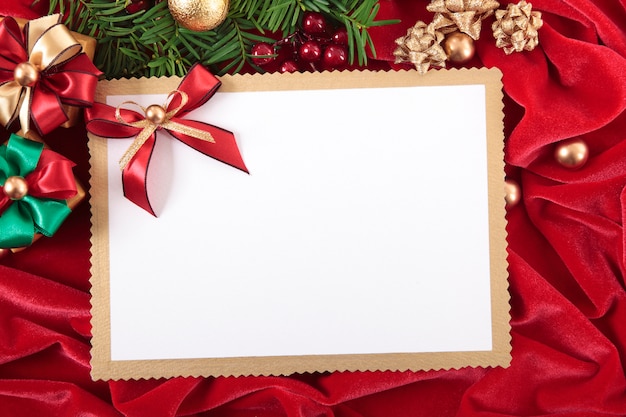 Cartão de natal em branco ou convite