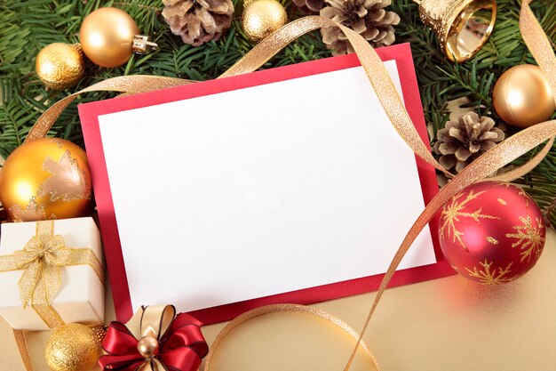 Cartão de Natal em branco ou convite