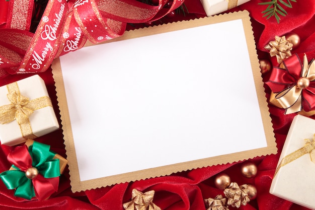 Foto grátis cartão de natal em branco ou convite