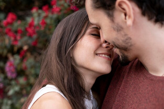 Casal adorável passando um tempo junto