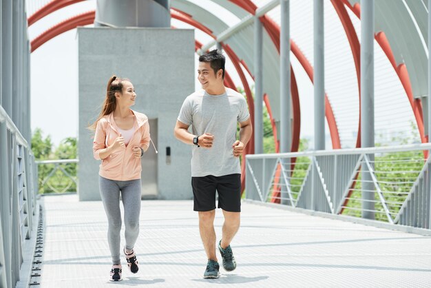 Casal de jogging