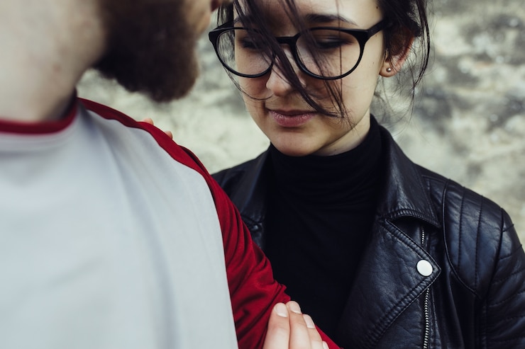 Foto grátis casal junto, close, conceito de relacionamento