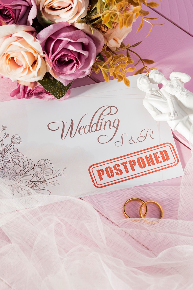 Foto grátis casamento cancelado devido ao coronavírus