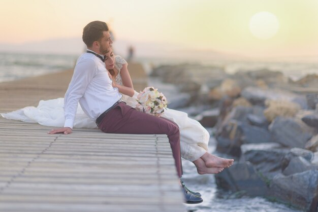 Casamento de casal de noivos