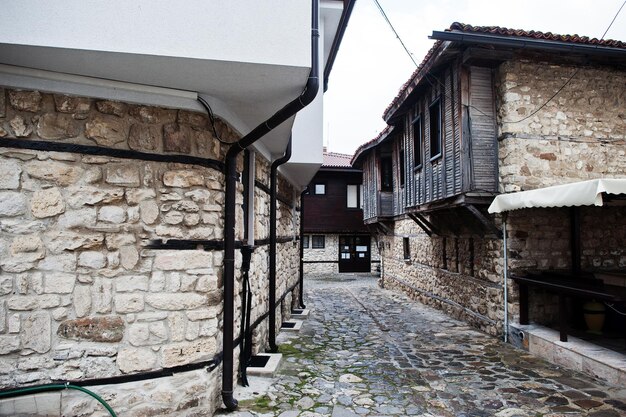 Casas na cidade velha de Nesebar Bulgária