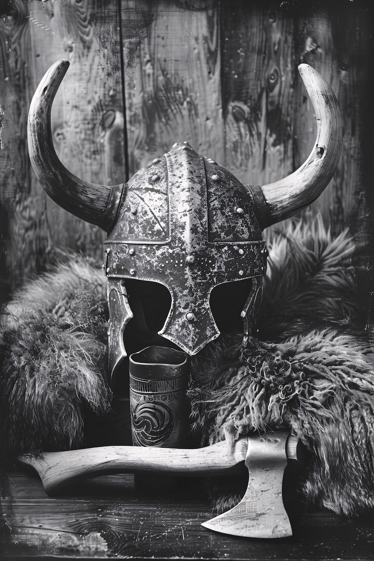 Foto grátis casco de soldado de estilo vintage, natureza morta.