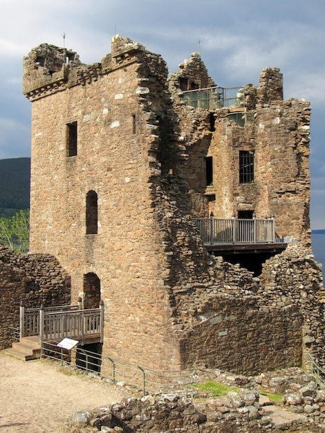 Castelo de urquhart na escócia reino unido