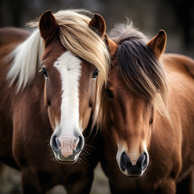 Foto grátis cavalo na natureza gerar imagem