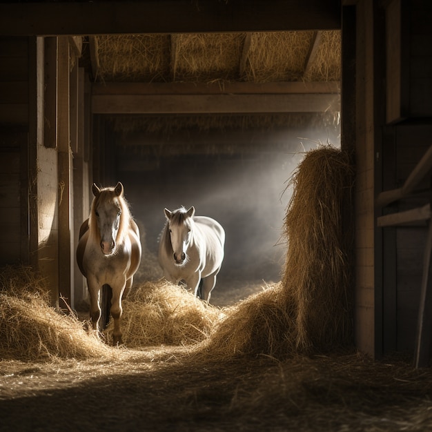 Foto grátis cavalo na natureza gerar imagem