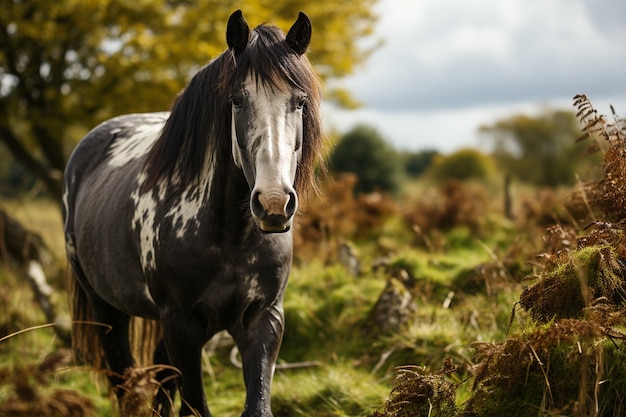 Foto grátis cavalo na natureza gerar imagem