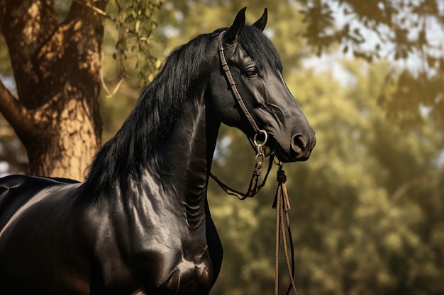 Foto grátis cavalo na natureza gerar imagem