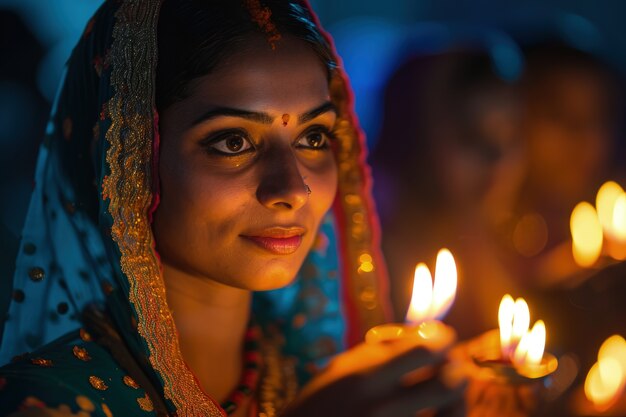 Celebração da divindade Navratri.