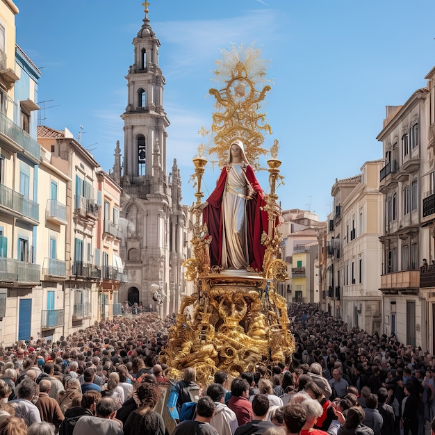 Foto grátis celebração da semana santa cores vivas