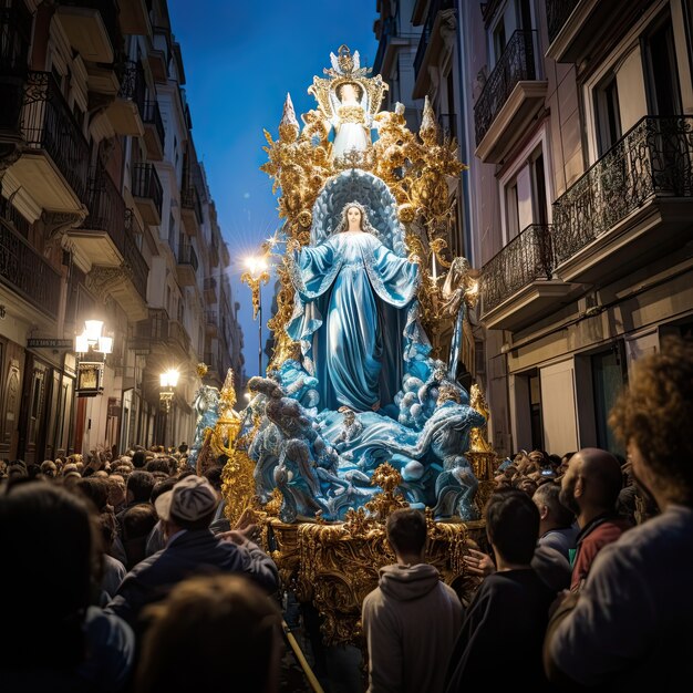 Celebração da semana santa cores vivas