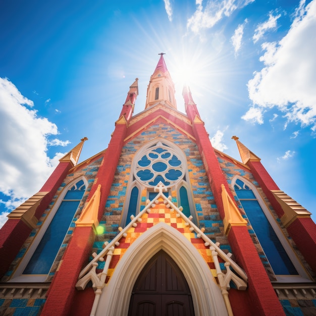 Celebração da semana santa cores vivas