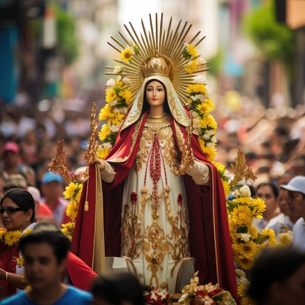 Celebração da semana santa cores vivas