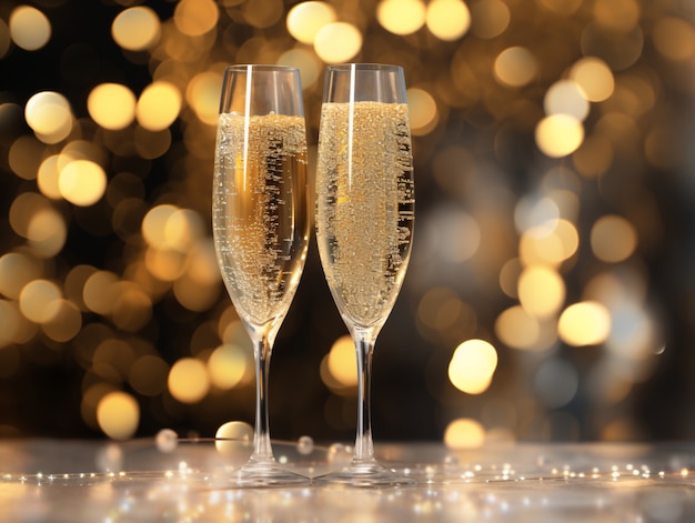 Foto grátis celebração da véspera de ano novo com bebida