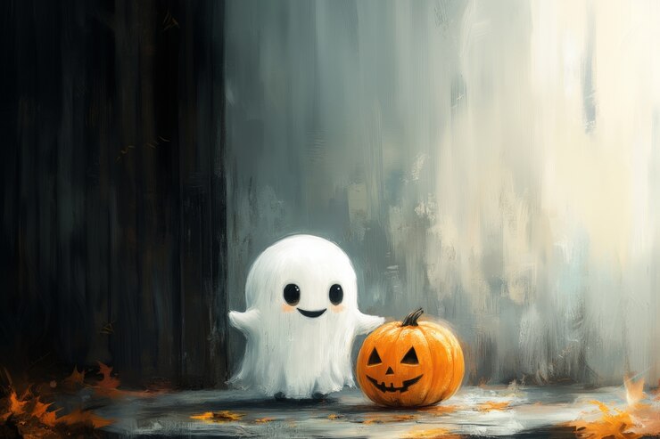 Celebração de Halloween de arte digital