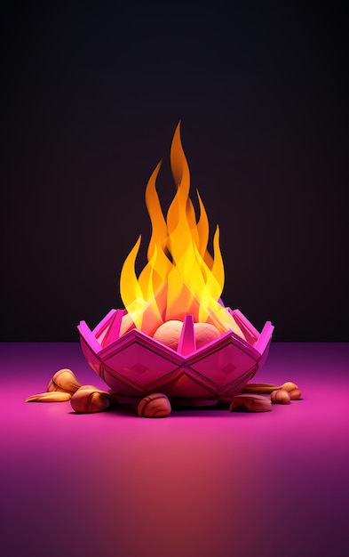 Foto grátis celebração de lohri na índia