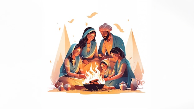 Foto grátis celebração de lohri na índia