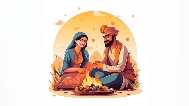 Foto grátis celebração de lohri na índia