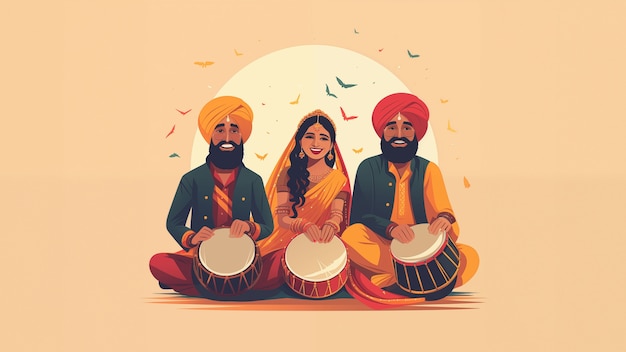 Foto grátis celebração de lohri na índia