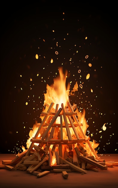 Celebração de Lohri na Índia