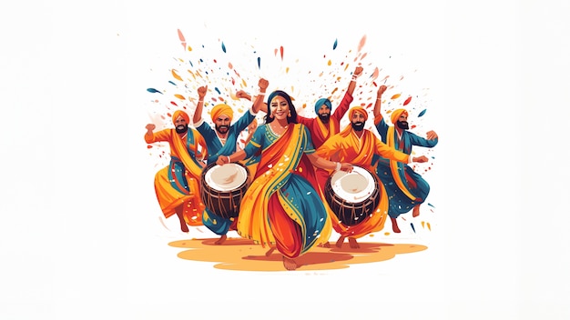 Celebração de Lohri na Índia