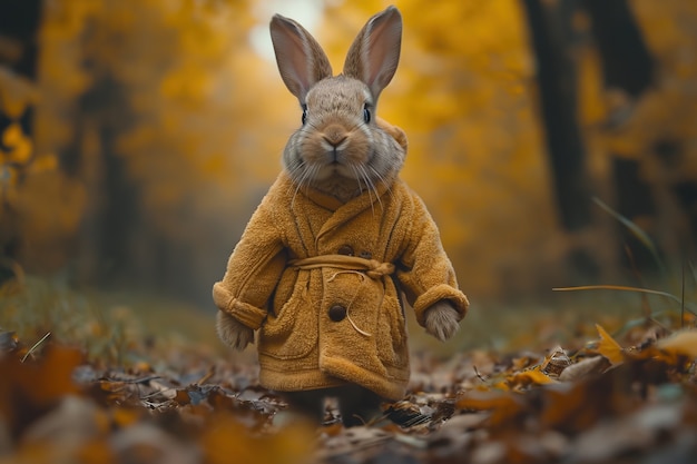 Foto grátis celebração de páscoa com o coelho de sonho.