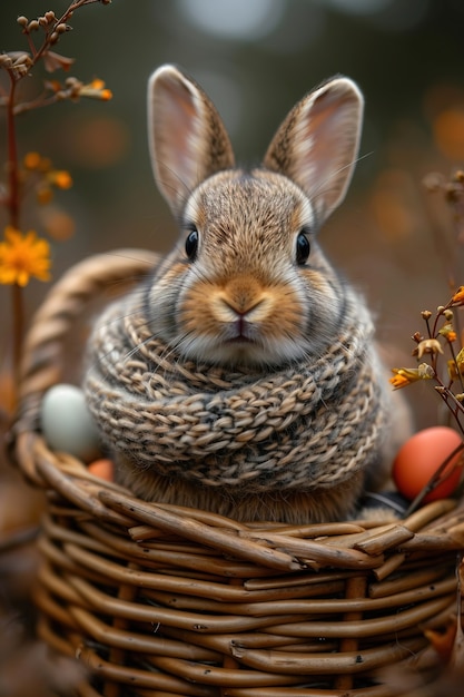 Foto grátis celebração de páscoa com o coelho de sonho.