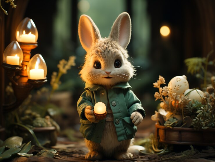 Foto grátis celebração de páscoa com o coelho