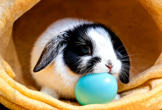 Foto grátis celebração de páscoa com um coelho bonito