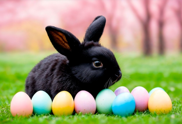 Foto grátis celebração de páscoa com um coelho bonito