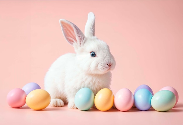 Foto grátis celebração de páscoa com um coelho bonito