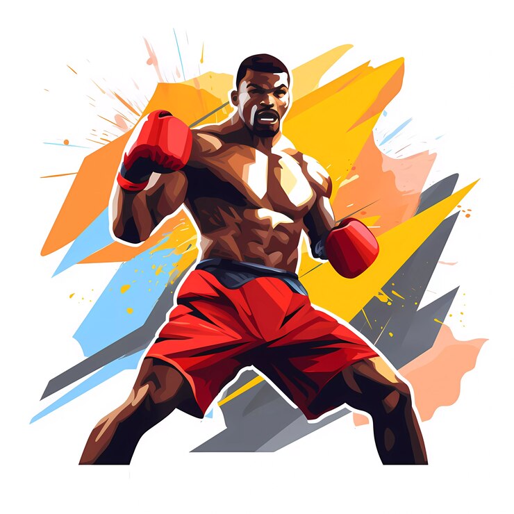 Foto grátis celebração do dia do boxe em estilo de arte digital