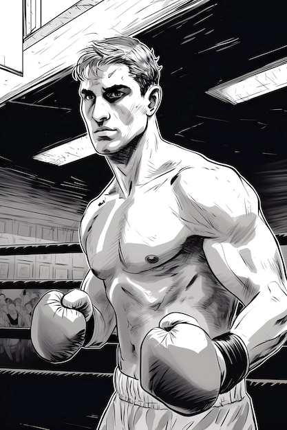 Celebração do dia do boxe em estilo de arte digital