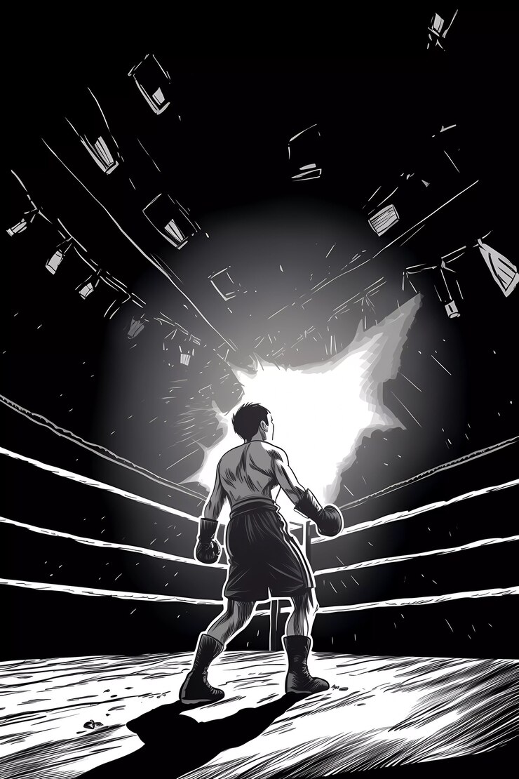 Foto grátis celebração do dia do boxe em estilo de arte digital