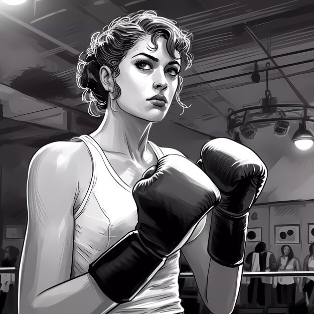 Celebração do dia do boxe em estilo de arte digital