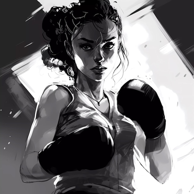 Celebração do dia do boxe em estilo de arte digital