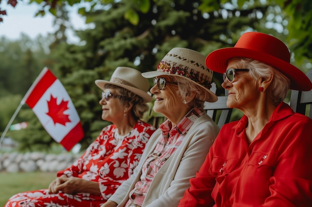 Foto grátis celebração do dia do canadá com o símbolo da folha de bordo