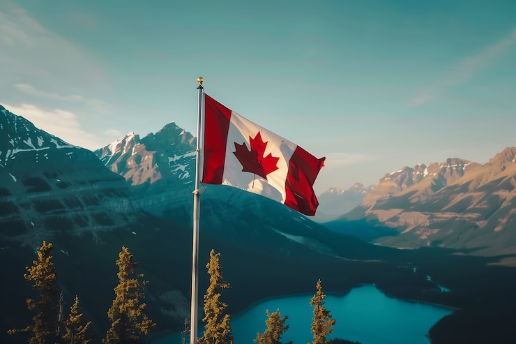 Foto grátis celebração do dia do canadá com o símbolo da folha de bordo