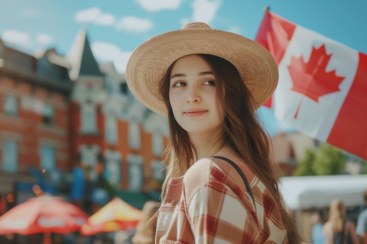 Foto grátis celebração do dia do canadá com o símbolo da folha de bordo