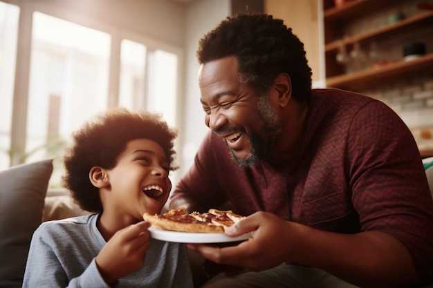 Foto grátis celebração do dia do pai com o miúdo