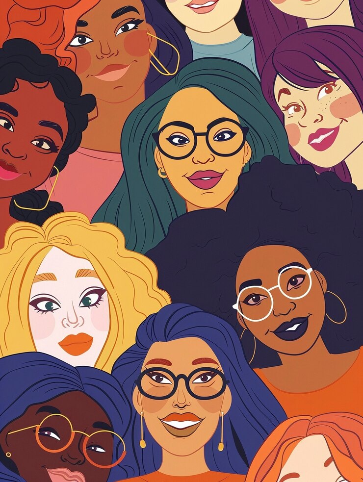 Foto grátis celebração do dia internacional da mulher e igualdade de direitos no estilo de arte digital