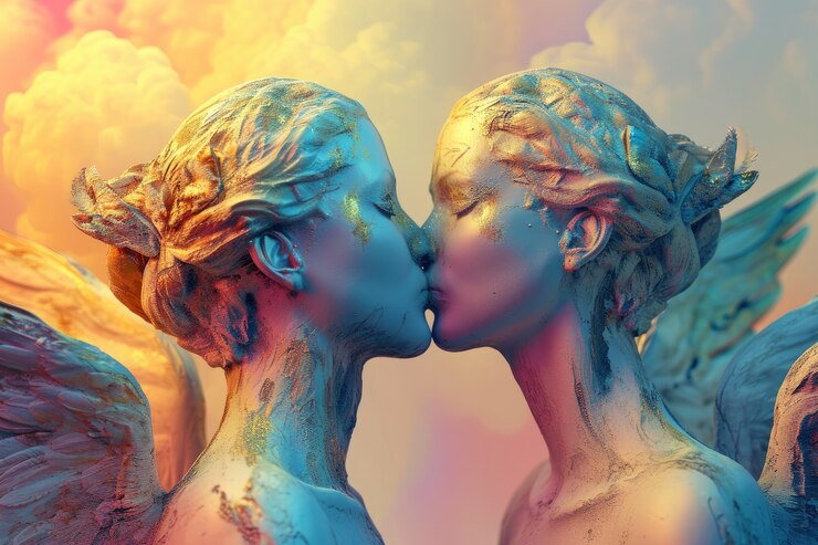 Foto grátis celebração do dia internacional do beijo.